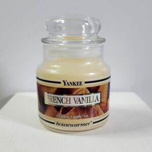 Yankee French Vanilla Candle Rare Vintage Black Band Small Jar Lid 3.7 Oz 13812